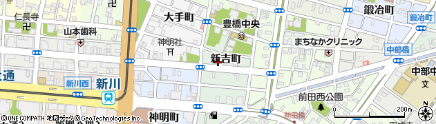 愛知県豊橋市新吉町24周辺の地図