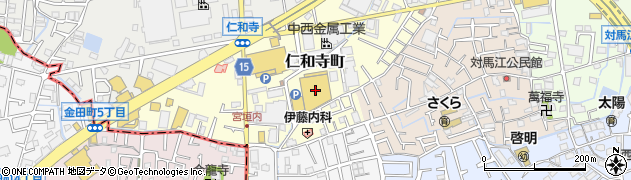 コーナンＰＲＯ寝屋川仁和寺店周辺の地図