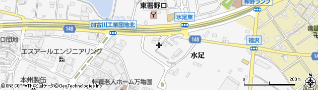 兵庫県加古川市野口町水足2026周辺の地図