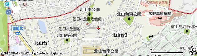 兵庫県神戸市西区北山台周辺の地図