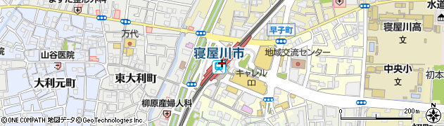 大阪府寝屋川市周辺の地図