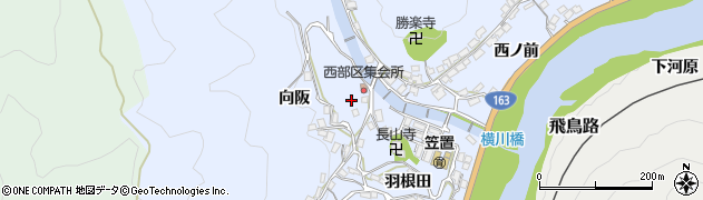 京都府笠置町（相楽郡）有市（栗足）周辺の地図