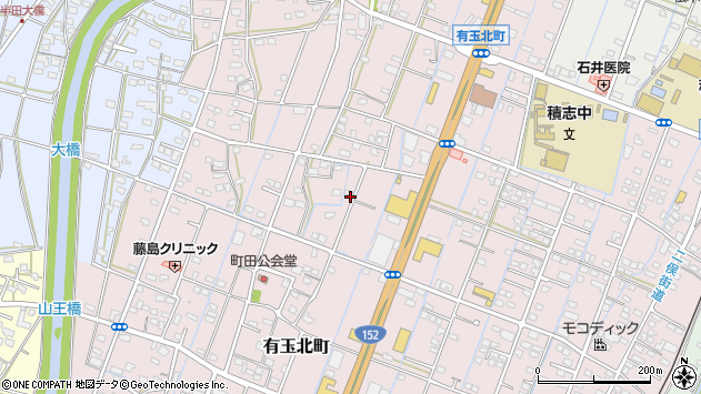 〒431-3121 静岡県浜松市中央区有玉北町の地図