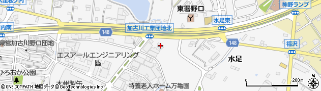 兵庫県加古川市野口町水足160周辺の地図