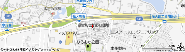 兵庫県加古川市野口町水足221周辺の地図