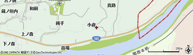 京都府木津川市加茂町銭司（小倉）周辺の地図