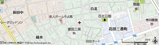 愛知県豊橋市花田町百北240周辺の地図