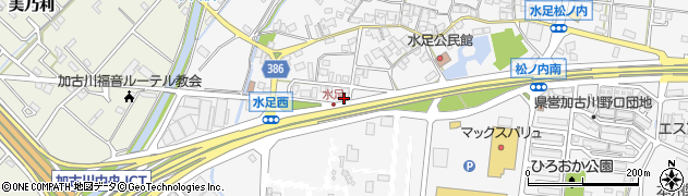 兵庫県加古川市野口町水足797周辺の地図