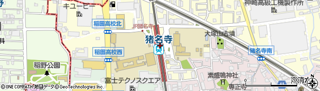 猪名寺駅東第１自転車駐車場周辺の地図