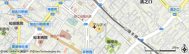 ジーユー加古川駅前店駐車場周辺の地図