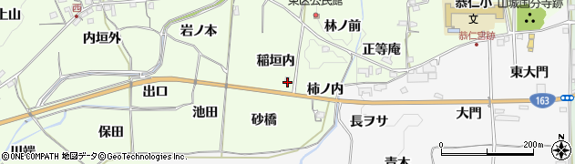 京都府木津川市加茂町例幣稲垣内周辺の地図