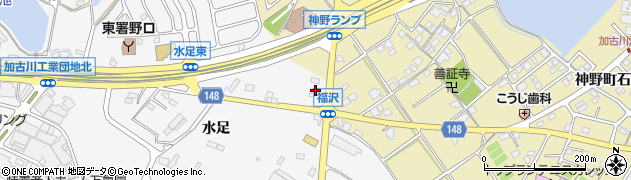 兵庫県加古川市野口町水足4周辺の地図