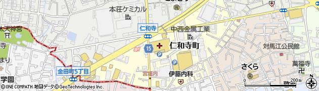 ホームセンターコーナン寝屋川仁和寺店周辺の地図