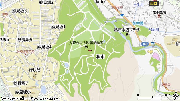 〒576-0004 大阪府交野市私市（番地）の地図