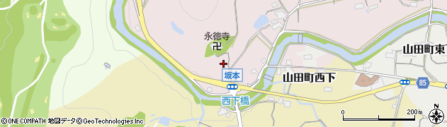 兵庫県神戸市北区山田町坂本文垣周辺の地図