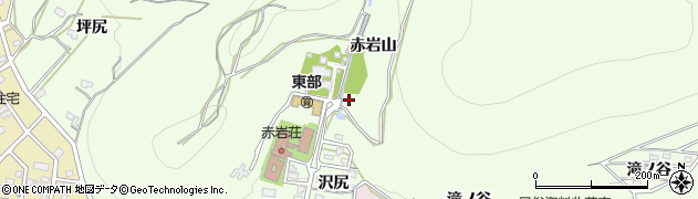 愛知県豊橋市多米町（赤岩山）周辺の地図