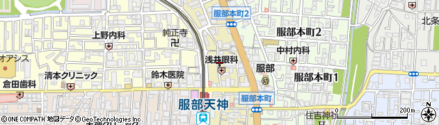大阪府豊中市服部元町周辺の地図