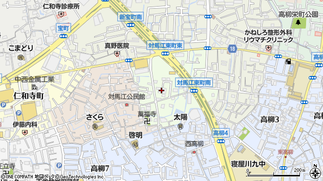 〒572-0064 大阪府寝屋川市対馬江東町の地図