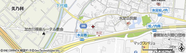 兵庫県加古川市野口町水足706周辺の地図