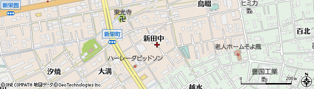 愛知県豊橋市新栄町周辺の地図