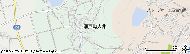 岡山県岡山市東区瀬戸町大井周辺の地図