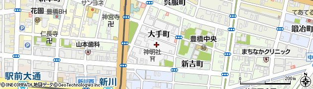 愛知県豊橋市大手町周辺の地図