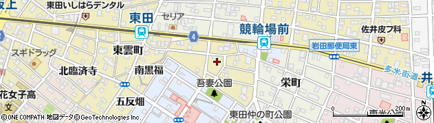 愛知県豊橋市東雲町周辺の地図