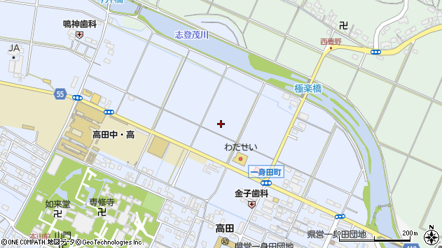 〒514-0114 三重県津市一身田町の地図