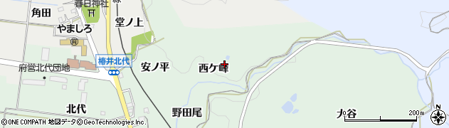 京都府木津川市山城町椿井西ケ峰周辺の地図
