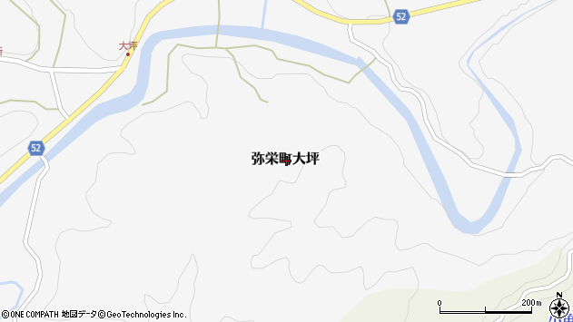 〒697-1214 島根県浜田市弥栄町大坪の地図
