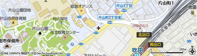 ローソン吹田片山二丁目店周辺の地図