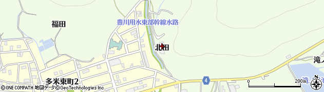 愛知県豊橋市多米町北田34周辺の地図