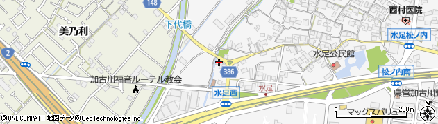 兵庫県加古川市野口町水足696周辺の地図