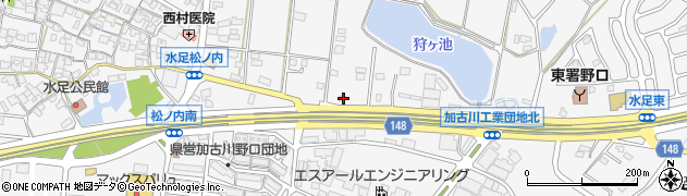 兵庫県加古川市野口町水足1926周辺の地図