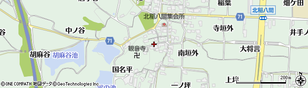 京都府精華町（相楽郡）北稲八間（焼山）周辺の地図