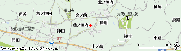 京都府木津川市加茂町銭司蔵ノ垣内周辺の地図