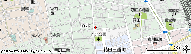 愛知県豊橋市花田町百北46周辺の地図