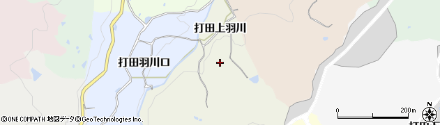 京都府京田辺市打田上羽川周辺の地図