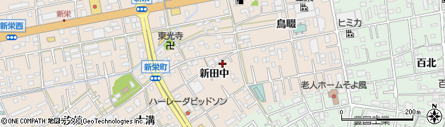 愛知県豊橋市新栄町新田中53周辺の地図