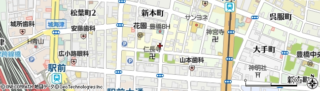 愛知県豊橋市花園町周辺の地図