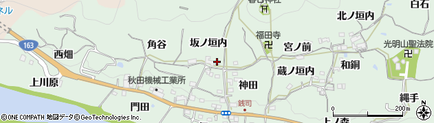 京都府木津川市加茂町銭司（坂ノ垣内）周辺の地図