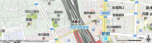 愛知県豊橋市花田町（城海津）周辺の地図