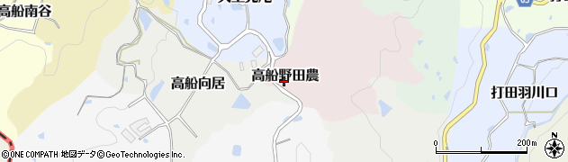 京都府京田辺市高船野田農周辺の地図