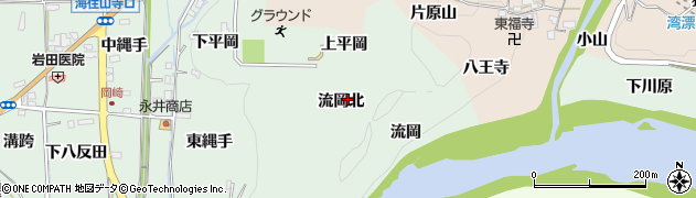 京都府木津川市加茂町岡崎（流岡北）周辺の地図