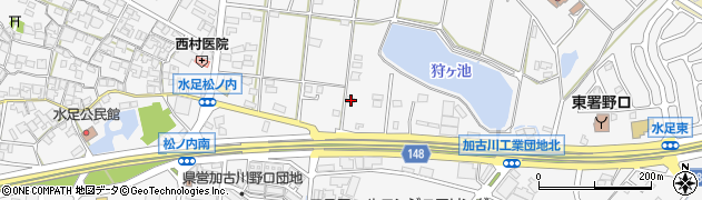 兵庫県加古川市野口町水足1929周辺の地図