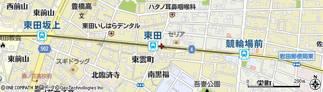 東田駅周辺の地図