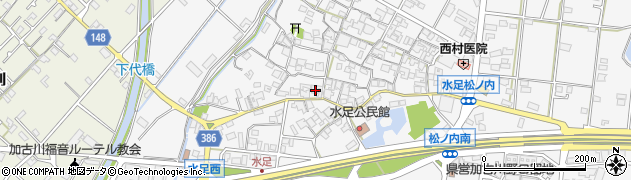 兵庫県加古川市野口町水足1161周辺の地図