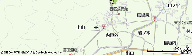 京都府木津川市加茂町西山畑周辺の地図