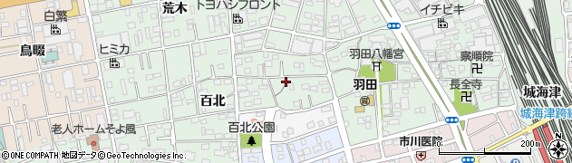 愛知県豊橋市花田町百北周辺の地図