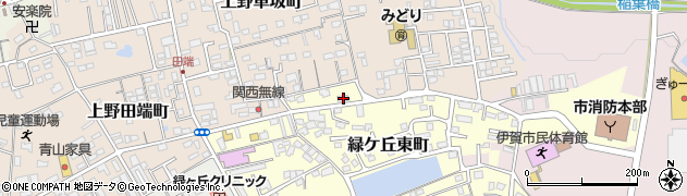 三重県伊賀市緑ケ丘東町863周辺の地図